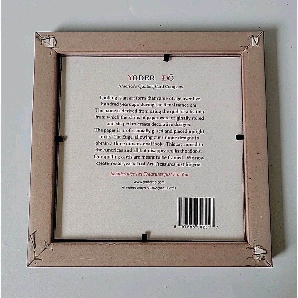 Yoder Do American Quilling Card Company Framed 3D‎ Owl Art Nature Renaissance